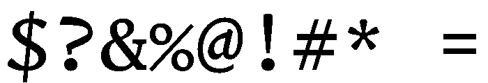 Terza Editor Regular Font OTHER CHARS
