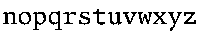 Terza Editor Regular Font LOWERCASE