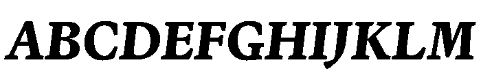 Terza Reader Bold Italic Font UPPERCASE