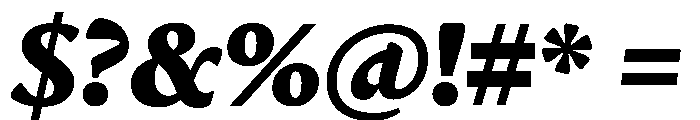 Terza Reader Extrabold Italic Font OTHER CHARS
