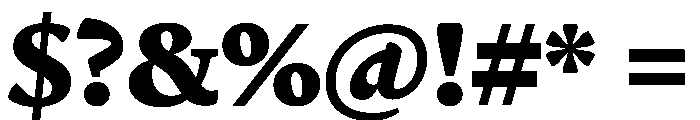 Terza Reader Extrabold Font OTHER CHARS