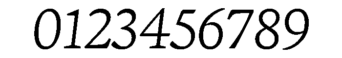 Terza Reader Light Italic Font OTHER CHARS
