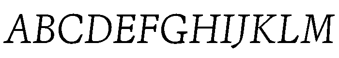 Terza Reader Light Italic Font UPPERCASE