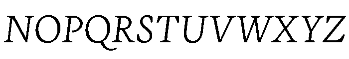 Terza Reader Light Italic Font UPPERCASE