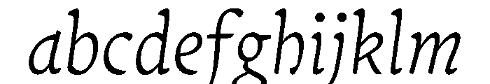 Terza Reader Light Italic FONT