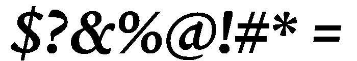 Terza Reader Medium Italic Font OTHER CHARS