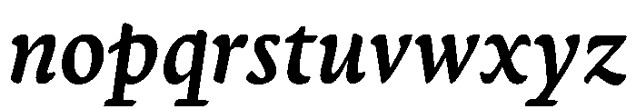 Terza Reader Medium Italic Font LOWERCASE