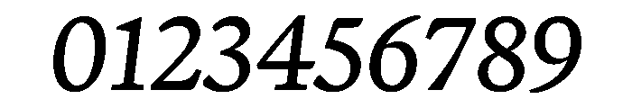 Terza Reader Regular Italic Font OTHER CHARS