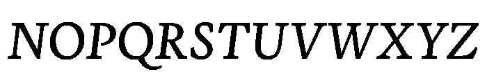Terza Reader Regular Italic Font UPPERCASE