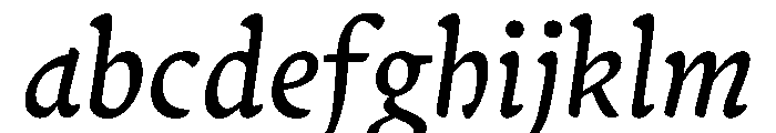 Terza Reader Regular Italic FONT