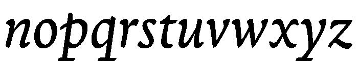 Terza Reader Regular Italic Font LOWERCASE