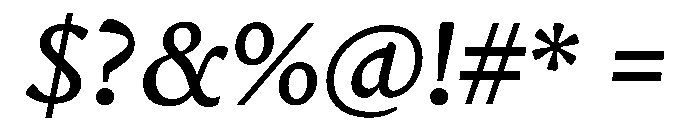 Terza Reader Regular No 2 Italic Font OTHER CHARS