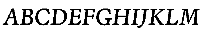 Terza Reader Regular No 2 Italic Font UPPERCASE