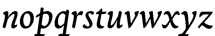 Terza Reader Regular No 2 Italic Font LOWERCASE