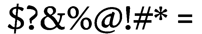 Terza Reader Regular Font OTHER CHARS