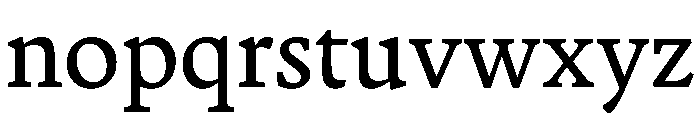 Terza Reader Regular Font LOWERCASE