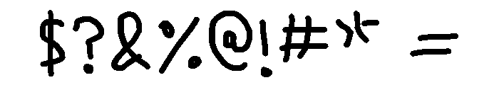TestType LeftHand Font OTHER CHARS