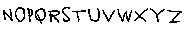 TestType LeftHand Font UPPERCASE
