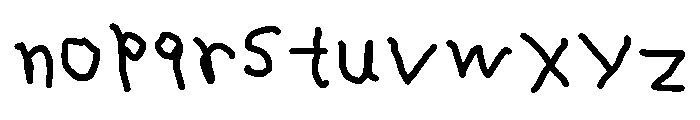 TestType LeftHand Font LOWERCASE
