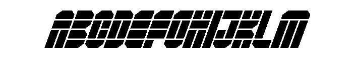 Texel HorizontalItalic Font UPPERCASE