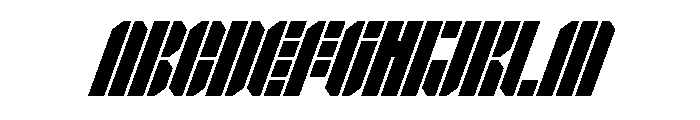 Texel VerticalItalic Font UPPERCASE