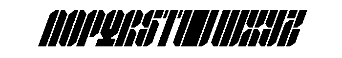 Texel VerticalItalic Font UPPERCASE