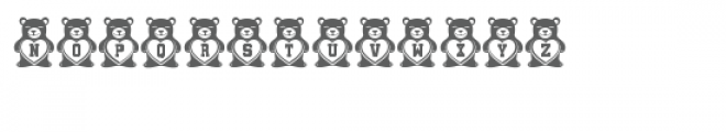 teddy bears monogram font Font UPPERCASE