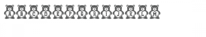 teddy bears monogram font Font LOWERCASE