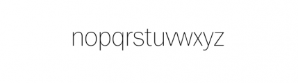 TeeFranklin Thin Font LOWERCASE