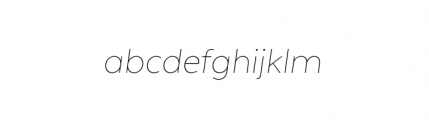 Texta Complete Thin Italic Font LOWERCASE