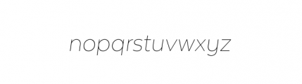 Texta Complete Thin Italic Font LOWERCASE
