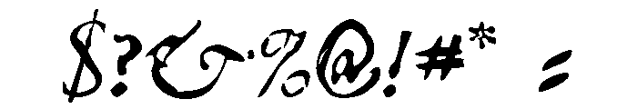 Telegdi Alt Italic Font OTHER CHARS