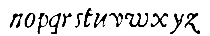 Telegdi Alt Italic Font LOWERCASE