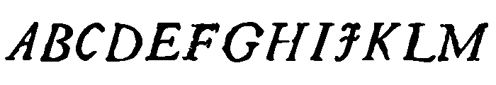 Telegdi Bold Italic Font UPPERCASE