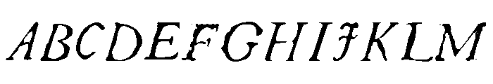 Telegdi Regular Italic Font UPPERCASE
