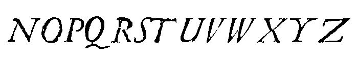 Telegdi Regular Italic Font UPPERCASE