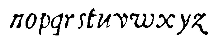 Telegdi Regular Italic Font LOWERCASE