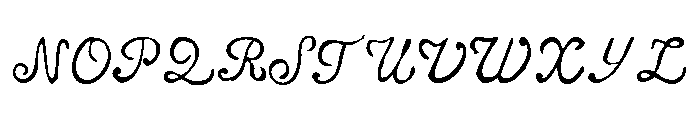 Telegdi Script Font UPPERCASE