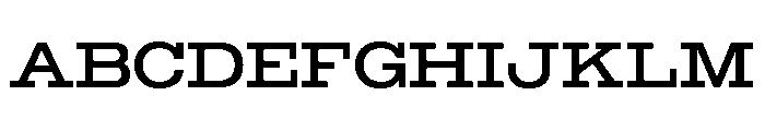 Temper Wide Font UPPERCASE