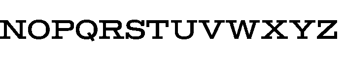 Temper Wide Font UPPERCASE