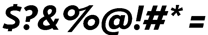 Tempo Bold Italic Font OTHER CHARS