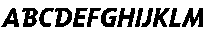 Tempo Bold Italic Font UPPERCASE