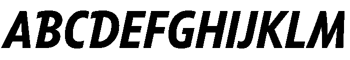 Tempo Condensed Bold Italic Font UPPERCASE