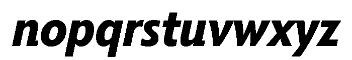 Tempo Condensed Bold Italic Font LOWERCASE