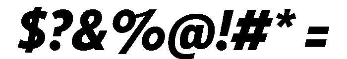 Tempo Condensed Extra Bold Italic Font OTHER CHARS