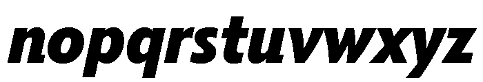 Tempo Condensed Extra Bold Italic Font LOWERCASE