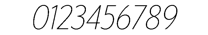 Tempo Condensed Extra Light Italic Font OTHER CHARS