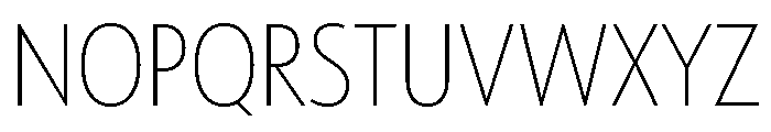 Tempo Condensed Extra Light Font UPPERCASE