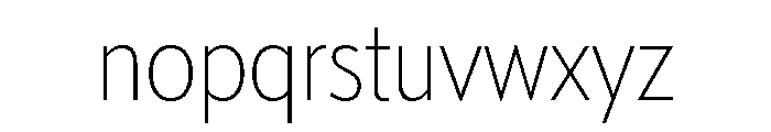 Tempo Condensed Extra Light Font LOWERCASE