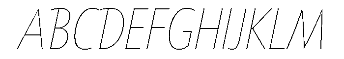 Tempo Condensed Hairline Italic Font UPPERCASE